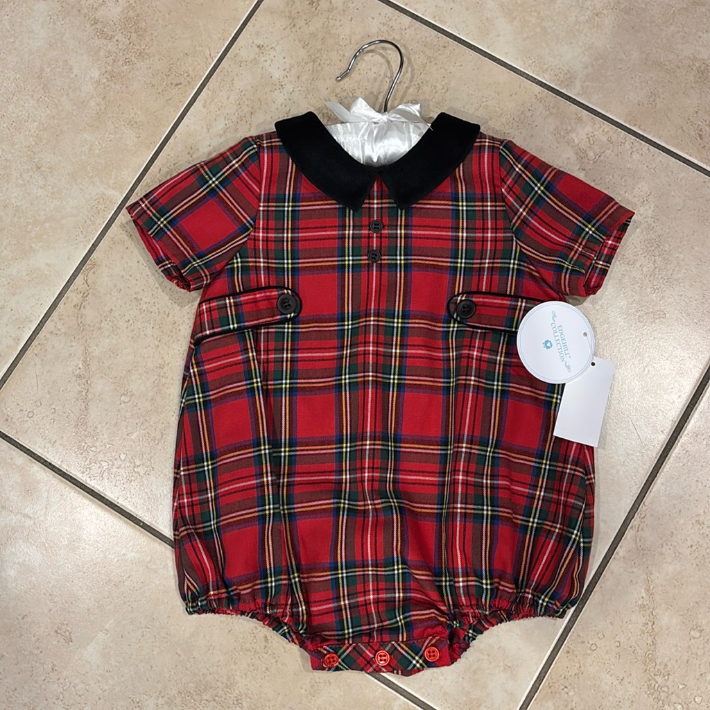 Brand Edgehill Collection Plaid Baby Romper
